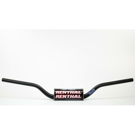 Manillar Renthal Fatbar Carmichael alto negro con protector negro 609-01-BK