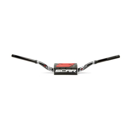 Manillar SCAR O² Color Low 65/85 Ø28,6mm - Negro / Protector negro