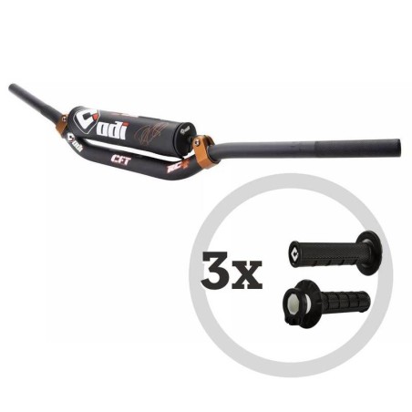 ODI Handlebar Kit - CFT Podium MX + 3 pairs of MX V2 Lock-On Half-Waffled Grips