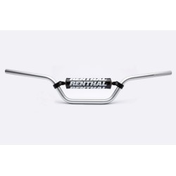 Manillar Renthal quad alto Yamaha plata con protector negro 607-01-SI-04-227
