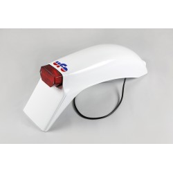 Guardabarros trasero Fantic con luz 50cc-75cc-80cc-125cc (79-82)Laverda 125cc (78-81) Color Blanco