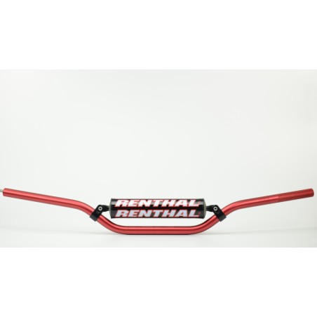 Manillar Renthal motocross Carmichel rojo con protector negro 971-08-RD-01-185