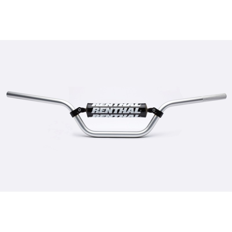 Manillar Renthal quad medio plata con protector negro 677-01-SI-03-219