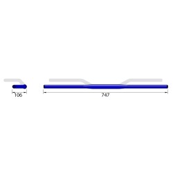 HIGHSIDER pro X-Bar aluminum handlebar drag bar XD1, 1 1/8 inch, black 2