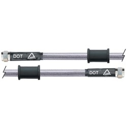 Latiguillo metálico transparente Venhill 925mm tuercas cromadas