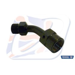 Conector 45° Venhill negro