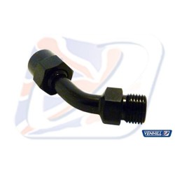 Conector 45° Venhill negro 2