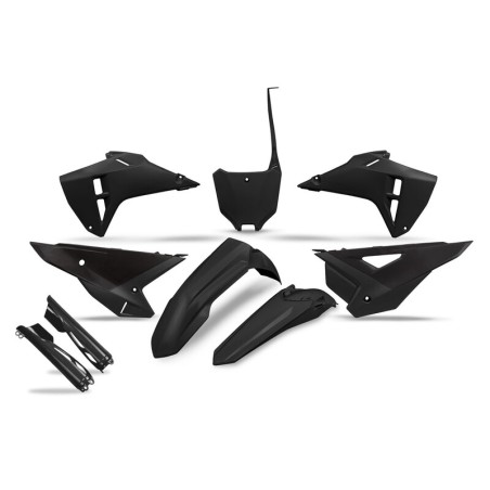 Kit de plástica UFO completo con protectores de horquilla - Negro