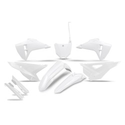 Kit de plástica UFO completo con protectores de horquilla - Blanco mate