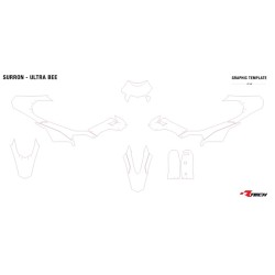 Kit de plástica RACETECH (6 piezas) - Gris 2