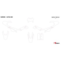 Kit de plástica RACETECH (6 piezas) - Color OEM 2