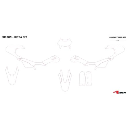 Kit de plástica RACETECH (6 piezas) - Verde aguamarina