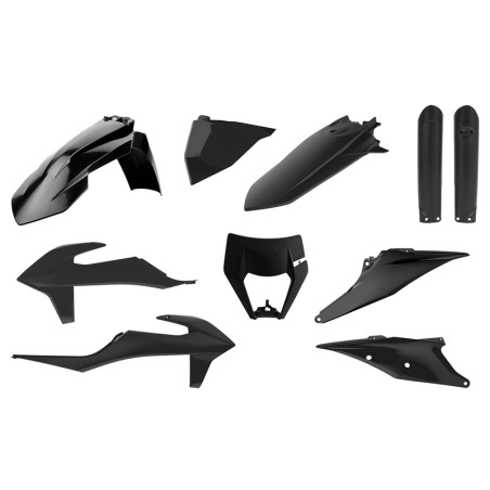 Kit de plásticos POLISPORT negro - KTM EXC/EXC-F
