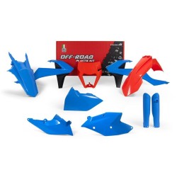Kit de plástica RACETECH (7 piezas) - Azul / Naranja