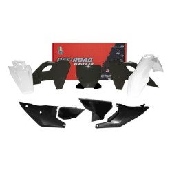 Kit de plástica RACETECH (7 piezas) - Negro / Blanco