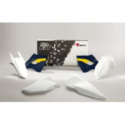 Kit plastica RACETECH OEM Color (2016) blanco/azul/amarillo Husqvarna
