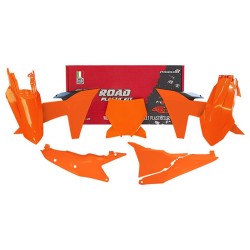 Kit de plástica RACETECH (6 piezas) - Naranja / Negro