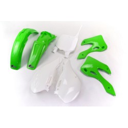 Kit de Plástica UFO OEM Color Green / Blanco Kawasaki KX125 / 250