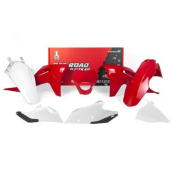 Kit de plástica RACETECH (6 piezas ) - Rojo / Blanco