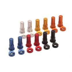 Tuercas y arandelas de bloqueo de llanta RFX Pro (rojo), 2 unidades