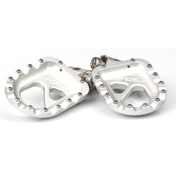 Estriberas de aluminio CNC para trial RFX Pro (plata) Universal - Gas Gas/Beta/Sherco/Montesa