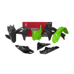 Kit de plástica RACETECH (5 piezas) - Verde / Negro
