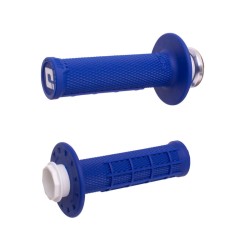 Puños ODI Micro-X Lock-On medio gofrados - Azul / Negro