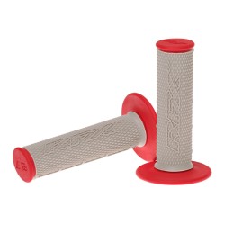 Puños compuestos dobles RFX Pro Series con centro gris (gris/rojo), pareja