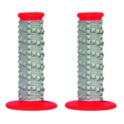 Puños SCAR X2R Dual Density Full Diamond - Gris / Rojo