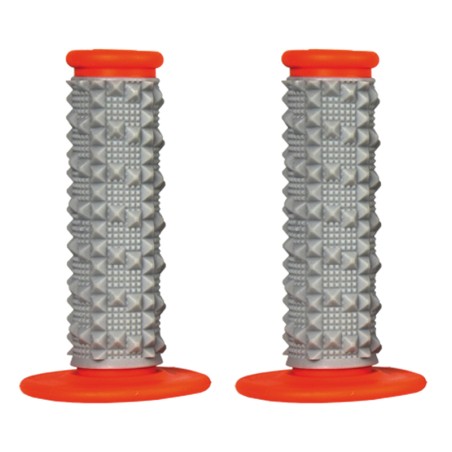 Puños SCAR X2R Dual Density Full Diamond - Gris / Naranja