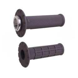 Puños universales ODI Lock-On medio gofrados Ø22,2mm - Grafito / Plata