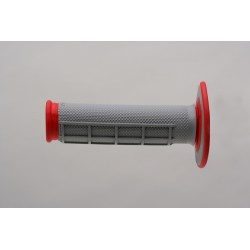 Puños Renthal Dual MX medio cuadradillo blando rojo G156