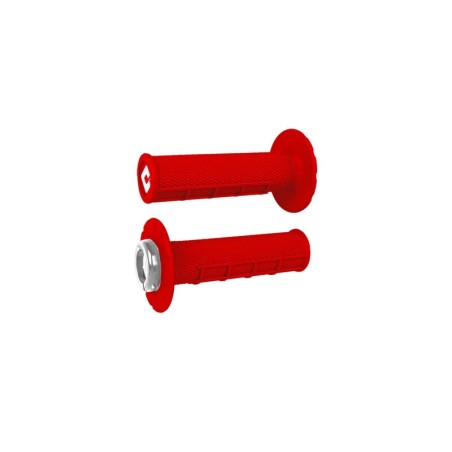 Puños ODI ATV v2.1 Lock-On medio gofrados - Rojo / Negro