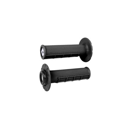 Puños ODI ATV v2.1 Lock-On medio gofrados - Negro / Negro