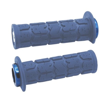 Puños ODI Roque 2.1 Lock-On 125mm Quad / Moto de agua - Azul oscuro / Azul