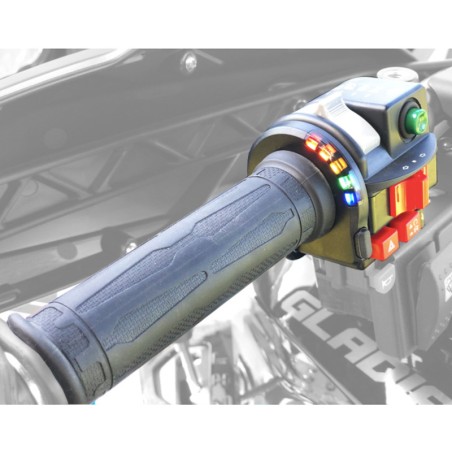 Puños calefactables quad KOSO Ø22mm + pulgar calefactable para el gatillo