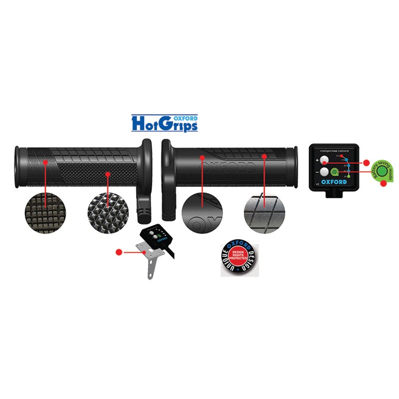 Puños calefactables premium Touring Oxford OF691