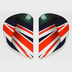 Cubiertas laterales ARAI (Sistema SuperAdSis J), UNION JACK Multicolor (Modelos: CHASER-V/PRO)