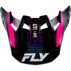 Visera FLY RACING para casco Formula S Carbon Protocol - Carbono negro / Azul / Rosa