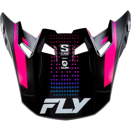Visera FLY RACING para casco Formula S Carbon Protocol - Carbono negro / Azul / Rosa