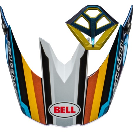Kit Visera + Mentonera BELL Moto-10 Spherical - Tomac Replica 24 Gloss White/Gold