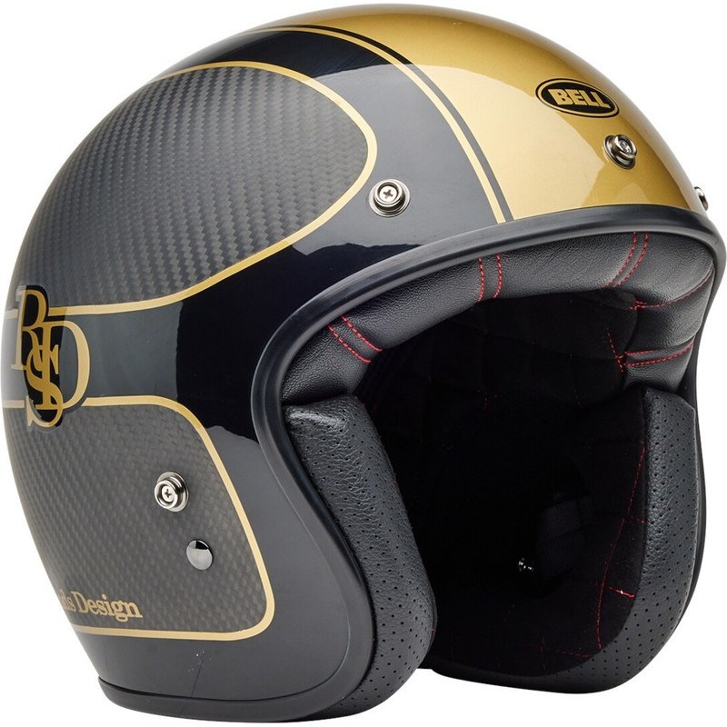 Casco BELL Custom 500 Carbon - RSD Checkmate Matte Gloss Black/Gold