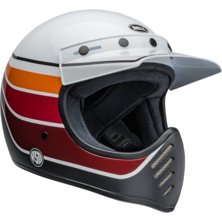 Casco BELL Moto-3 - RSD Saddleback Satin/Gloss White/Black