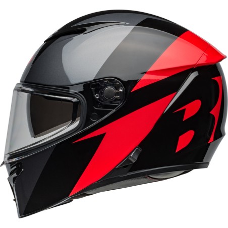 Casco BELL Lithium - Shear Gloss Metallic Gray/Red