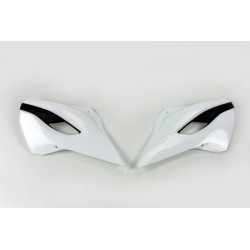 Plásticos laterales de radiador UFO Husqvarna blanco / negro HU03353-041