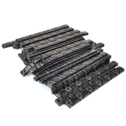 Caja de 50 tiras de 45gr de contrapesos adhesivos llanta color negro