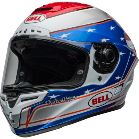 Casco BELL Race Star DLX Flex - Beaubier 24 Gloss White/Blue