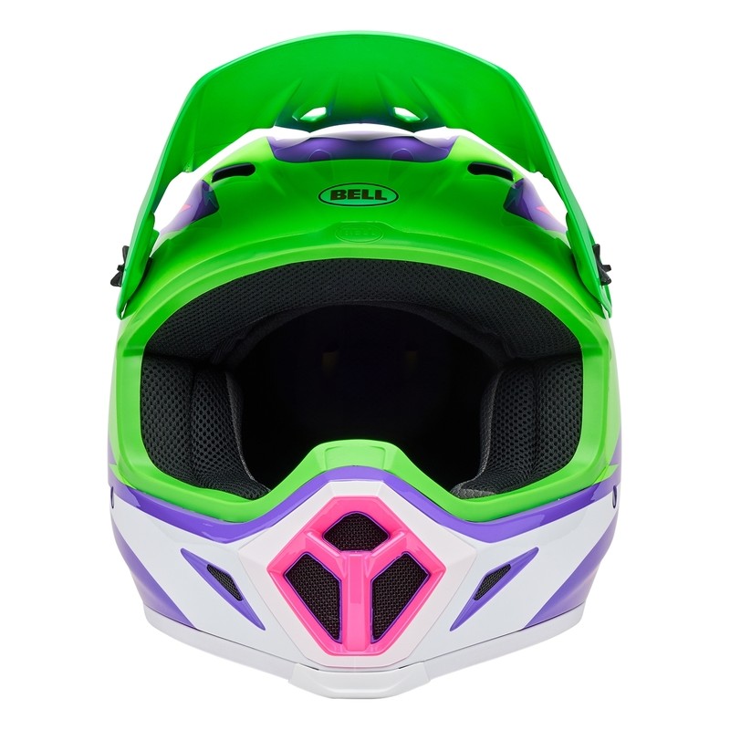 Casco BELL MX-9 Mips - Jackal Gloss Hi-Viz Green Purple