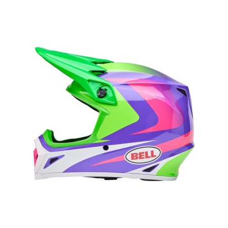 Casco BELL MX-9 Mips - Jackal Gloss Hi-Viz Green Purple