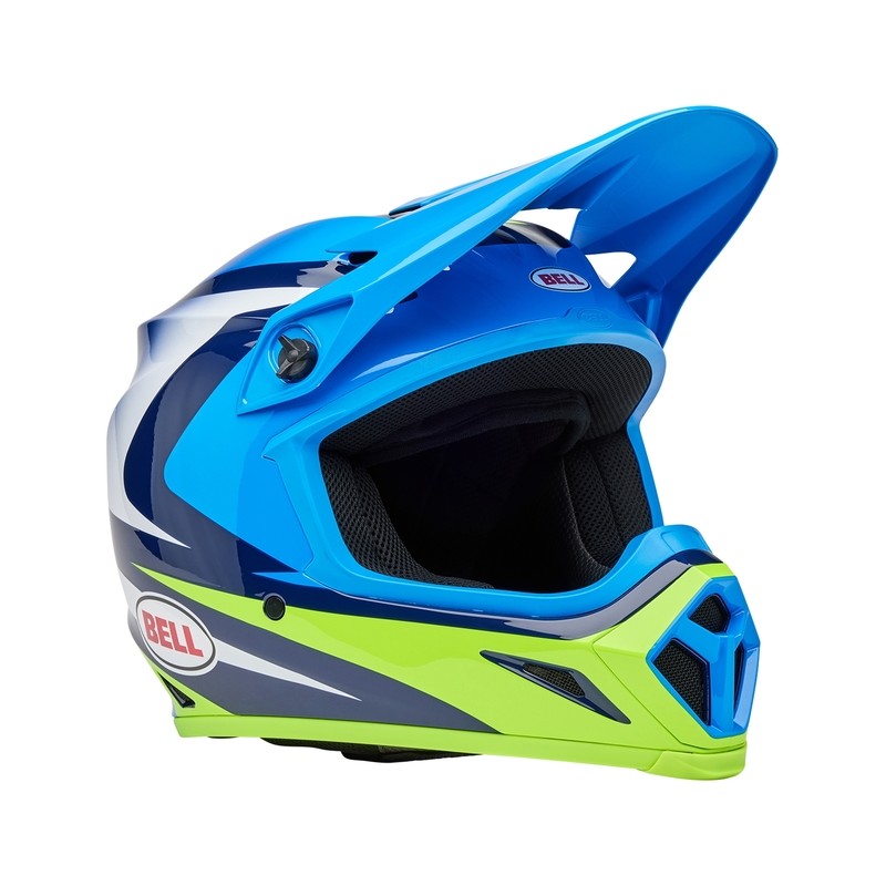 Casco BELL MX-9 Mips - Jackal Gloss Blue/Hi-Viz Yellow